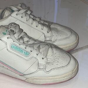 Cream Pink, teal adidas size US7.5/10